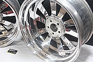 Front and Back of Aluminum Wheels AFTER Chrome-Like Metal Polishing and Buffing Services / Restoration Services