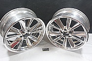 Front and Back of Aluminum Wheels AFTER Chrome-Like Metal Polishing and Buffing Services / Restoration Services