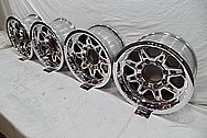 Weld Racing Aluminum Forged Wheels AFTER Chrome-Like Metal Polishing and Buffing Services / Restoration Services 