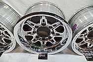 Weld Racing Aluminum Forged Wheels AFTER Chrome-Like Metal Polishing and Buffing Services / Restoration Services 