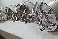 Weld Racing Aluminum Forged Wheels AFTER Chrome-Like Metal Polishing and Buffing Services / Restoration Services 