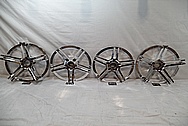 Core Brand 3 Piece Aluminum Wheels AFTER Chrome-Like Metal Polishing and Buffing Services