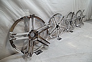 Core Brand 3 Piece Aluminum Wheels AFTER Chrome-Like Metal Polishing and Buffing Services