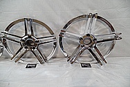 Core Brand 3 Piece Aluminum Wheels AFTER Chrome-Like Metal Polishing and Buffing Services