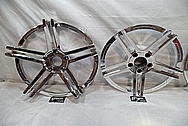 Core Brand 3 Piece Aluminum Wheels AFTER Chrome-Like Metal Polishing and Buffing Services