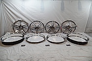 Core Brand 3 Piece Aluminum Wheels AFTER Chrome-Like Metal Polishing and Buffing Services