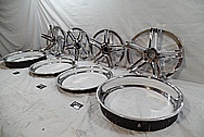 Core Brand 3 Piece Aluminum Wheels AFTER Chrome-Like Metal Polishing and Buffing Services