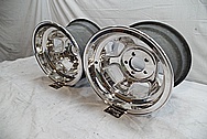 1960’s Halibrand Magnesium 5 Spoke Wheels BEFORE Chrome-Like Metal Polishing and Buffing Services / Restoration Services