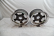 1960’s Halibrand Magnesium 5 Spoke Wheels BEFORE Chrome-Like Metal Polishing and Buffing Services / Restoration Services