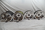 1960’s Halibrand Magnesium 5 Spoke Wheels AFTER Chrome-Like Metal Polishing and Buffing Services / Restoration Services