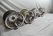 1960’s Halibrand Magnesium 5 Spoke Wheels AFTER Chrome-Like Metal Polishing and Buffing Services / Restoration Services