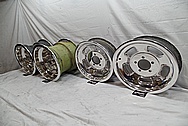 1960’s Halibrand Magnesium 5 Spoke Wheels AFTER Chrome-Like Metal Polishing and Buffing Services / Restoration Services