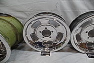 1960’s Halibrand Magnesium 5 Spoke Wheels AFTER Chrome-Like Metal Polishing and Buffing Services / Restoration Services