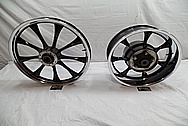 2010 Honda Fury Aluminum Motorcycle Wheels AFTER Chrome-Like Metal Polishing and Buffing Services / Restoration Services 