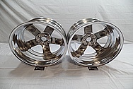 Aluminum Five Star Wheel Back Barrels AFTER Chrome-Like Metal Polishing and Buffing Services