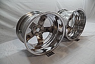 Custom Aluminum Motorcycle Wheel AFTER Chrome-Like Metal Polishing and Buffing Services / Restoration Services 