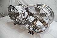 Custom Aluminum Motorcycle Wheel AFTER Chrome-Like Metal Polishing and Buffing Services / Restoration Services 