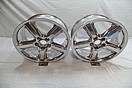 Custom Aluminum Motorcycle Wheel AFTER Chrome-Like Metal Polishing and Buffing Services / Restoration Services 