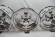 Aluminum Wheel Front Faces and Back Barrels AFTER Chrome-Like Metal Polishing