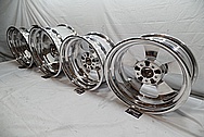 Aluminum Wheel Faces and Back Barrels AFTER Chrome-Like Metal Polishing