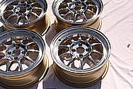 Drag DR16 Aluminum Spoked Wheel AFTER Chrome-Like Metal Polishing and Buffing Services