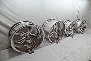 Aluminum Wheel Faces and Back Barrels AFTER Chrome-Like Metal Polishing