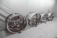 Aluminum Wheel Faces and Back Barrels AFTER Chrome-Like Metal Polishing