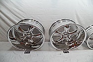 Aluminum Wheel Faces and Back Barrels AFTER Chrome-Like Metal Polishing