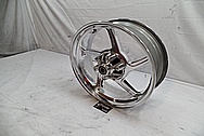 Aluminum 5 Blade Motorcycle Wheels AFTER Chrome-Like Metal Polishing - Aluminum Polishing