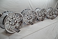 Billet Chrome Plated Aluminum Wheels AFTER Chrome-Like Metal Polishing - Aluminum Wheel Polishing 