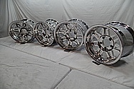 Billet Chrome Plated Aluminum Wheels AFTER Chrome-Like Metal Polishing - Aluminum Wheel Polishing 