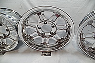 Billet Chrome Plated Aluminum Wheels AFTER Chrome-Like Metal Polishing - Aluminum Wheel Polishing 