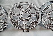 Billet Chrome Plated Aluminum Wheels AFTER Chrome-Like Metal Polishing - Aluminum Wheel Polishing 