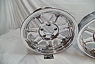 Billet Chrome Plated Aluminum Wheels AFTER Chrome-Like Metal Polishing - Aluminum Wheel Polishing 