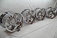 Billet Chrome Plated Aluminum Wheels AFTER Chrome-Like Metal Polishing - Aluminum Wheel Polishing 