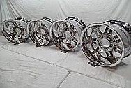 Billet Chrome Plated Aluminum Wheels AFTER Chrome-Like Metal Polishing - Aluminum Wheel Polishing 