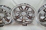 Billet Chrome Plated Aluminum Wheels AFTER Chrome-Like Metal Polishing - Aluminum Wheel Polishing 