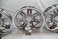 Billet Chrome Plated Aluminum Wheels AFTER Chrome-Like Metal Polishing - Aluminum Wheel Polishing 