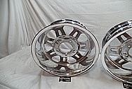 Billet Chrome Plated Aluminum Wheels AFTER Chrome-Like Metal Polishing - Aluminum Wheel Polishing 