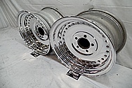 Aluminum Wheel Lips and Faces With Rivets AFTER Chrome-Like Metal Polishing - Aluminum Polishing - Wheel Polishing