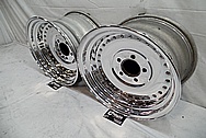 Aluminum Wheel Lips and Faces With Rivets AFTER Chrome-Like Metal Polishing - Aluminum Polishing - Wheel Polishing