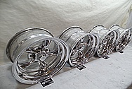 American Racing 5 Spoke Alumium Racing Wheels AFTER Chrome-Like Metal Polishing - Aluminum Polishing - Wheel Polishing