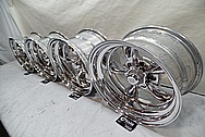 American Racing 5 Spoke Alumium Racing Wheels AFTER Chrome-Like Metal Polishing - Aluminum Polishing - Wheel Polishing