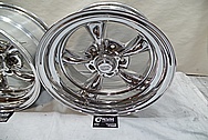 American Racing 5 Spoke Alumium Racing Wheels AFTER Chrome-Like Metal Polishing - Aluminum Polishing - Wheel Polishing