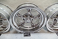 American Racing 5 Spoke Alumium Racing Wheels AFTER Chrome-Like Metal Polishing - Aluminum Polishing - Wheel Polishing