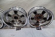 American Racing 5 Spoke Alumium Racing Wheels AFTER Chrome-Like Metal Polishing - Aluminum Polishing - Wheel Polishing