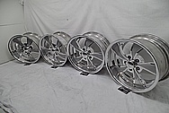 Intricate Aluminum Wheels AFTER Chrome-Like Metal Polishing and Buffing Services - Aluminum Polishing