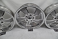 Intricate Aluminum Wheels AFTER Chrome-Like Metal Polishing and Buffing Services - Aluminum Polishing