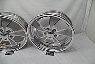 Intricate Aluminum Wheels AFTER Chrome-Like Metal Polishing and Buffing Services - Aluminum Polishing