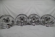 Intricate Aluminum Wheels AFTER Chrome-Like Metal Polishing and Buffing Services - Aluminum Polishing